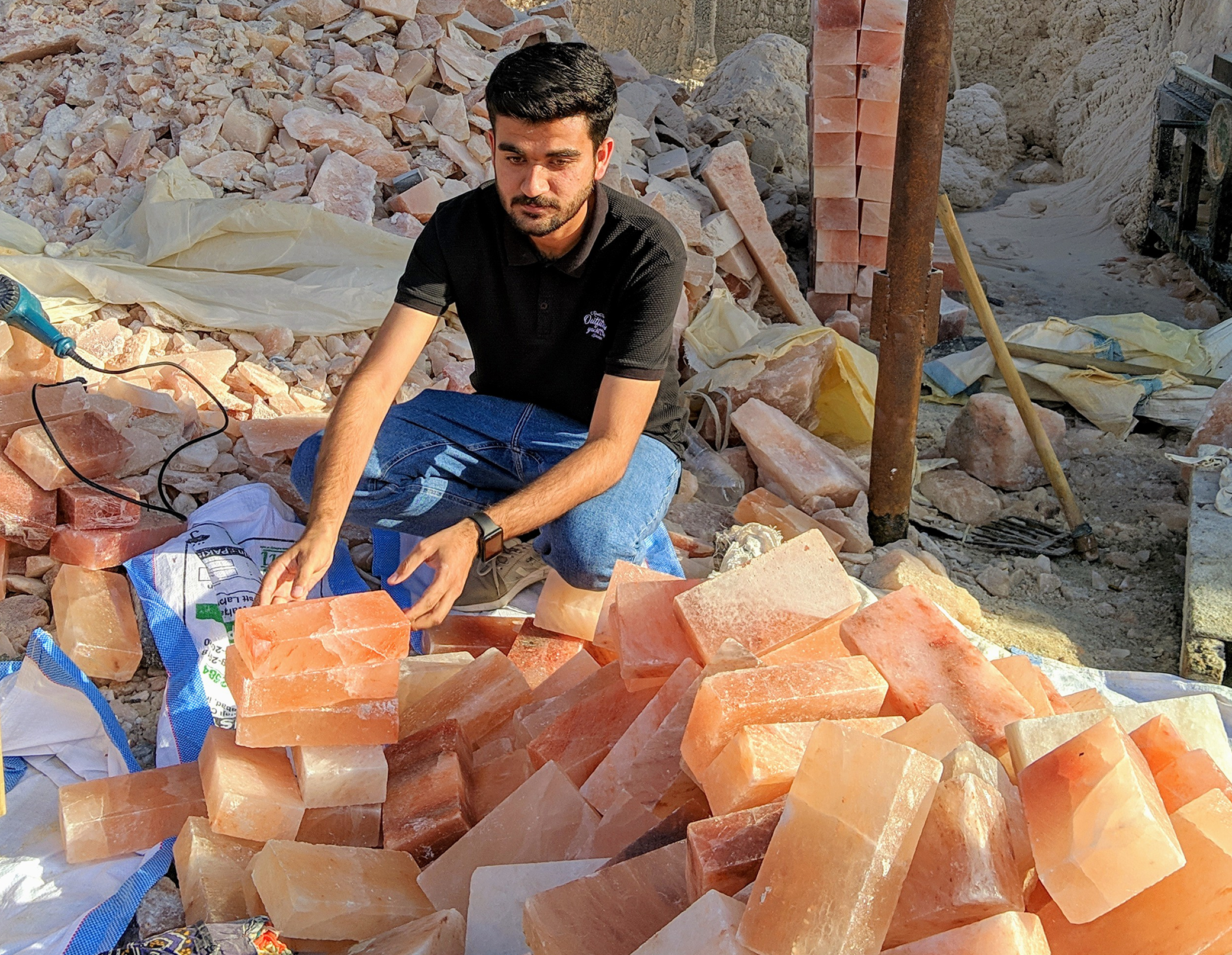 Salt room bricks quality inspection