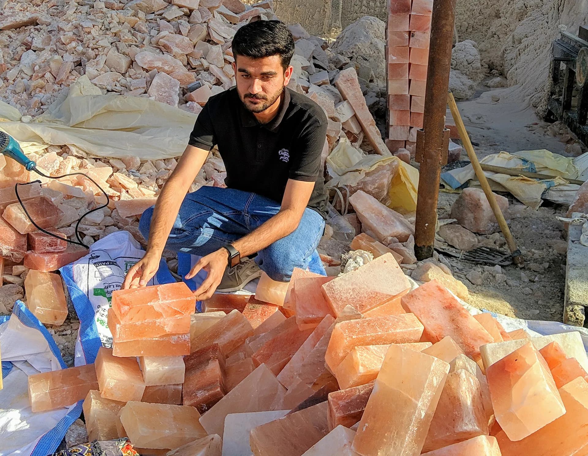Salt room bricks quality inspection