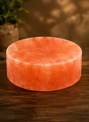 Himalayan pink salt round cooking plate