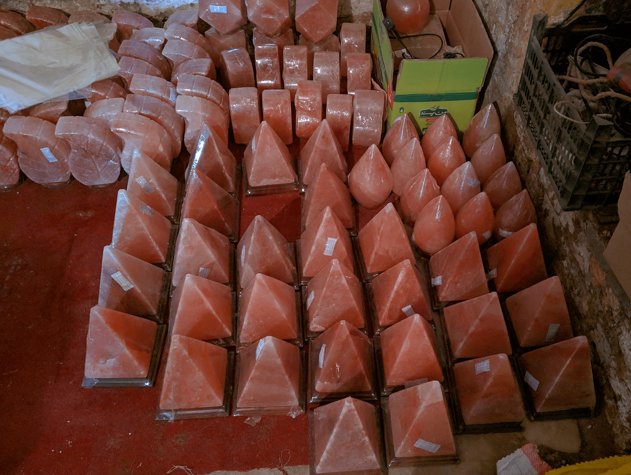 Salt blocks and décor packed for Australian client